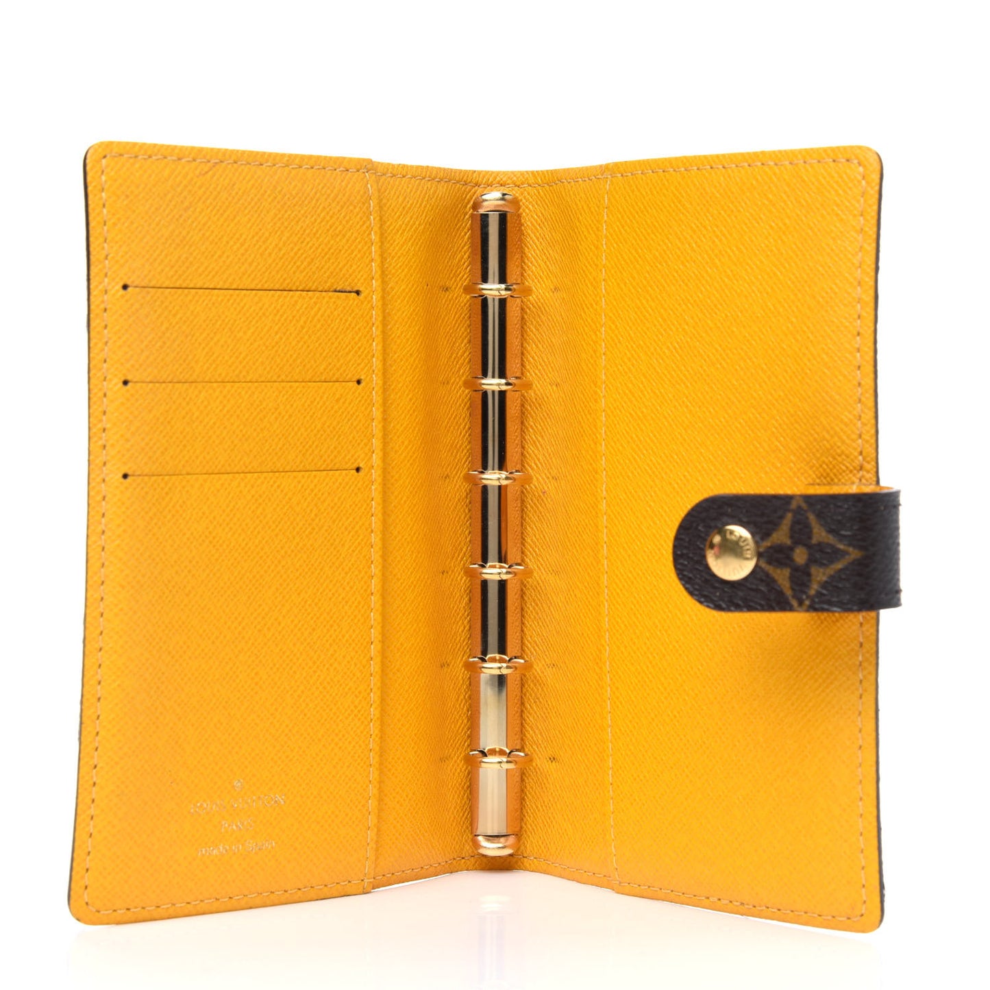 Monogram Groom Small Ring Agenda Cover Yellow