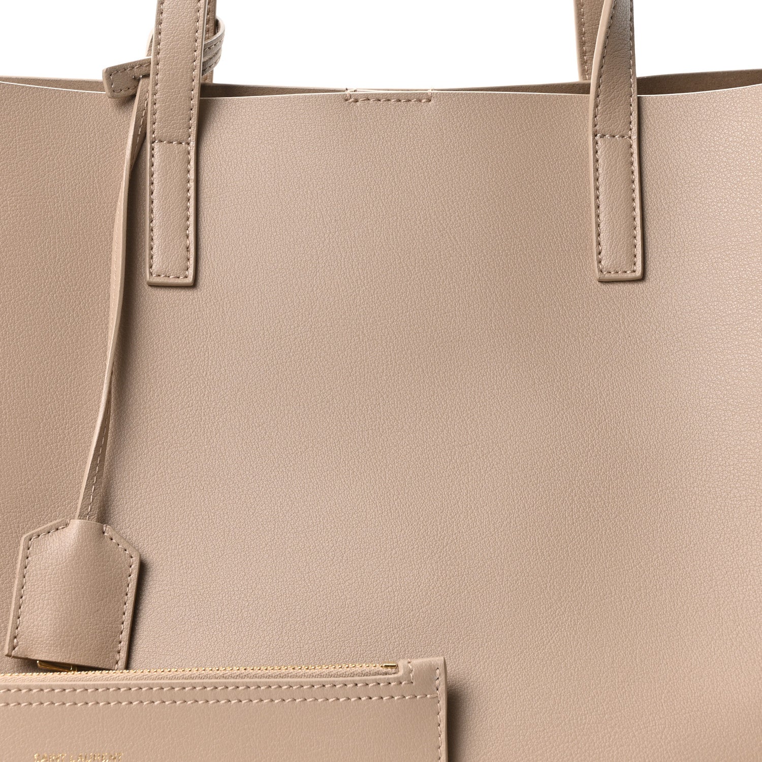 Saint Laurent Calfskin Large Shopping Tote Dark Beige 10 of 13