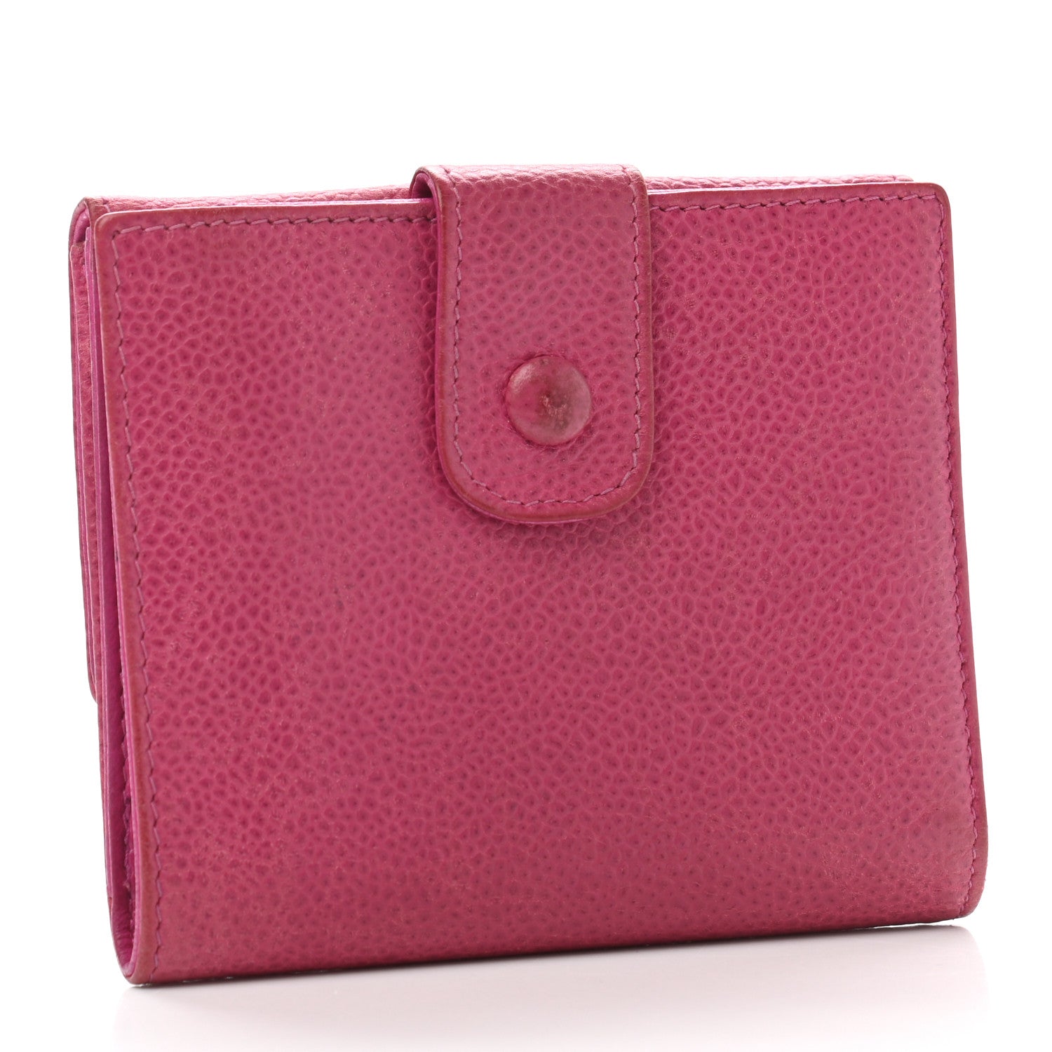 Chanel Caviar Timeless CC Compact French Wallet Pink 3 of 12