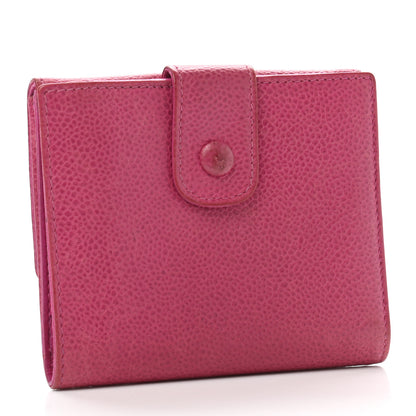 Chanel Caviar Timeless CC Compact French Wallet Pink 3 of 12