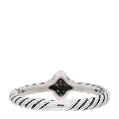 David Yurman Sterling Silver Diamond Quatrefoil Ring 49 5 3 of 5