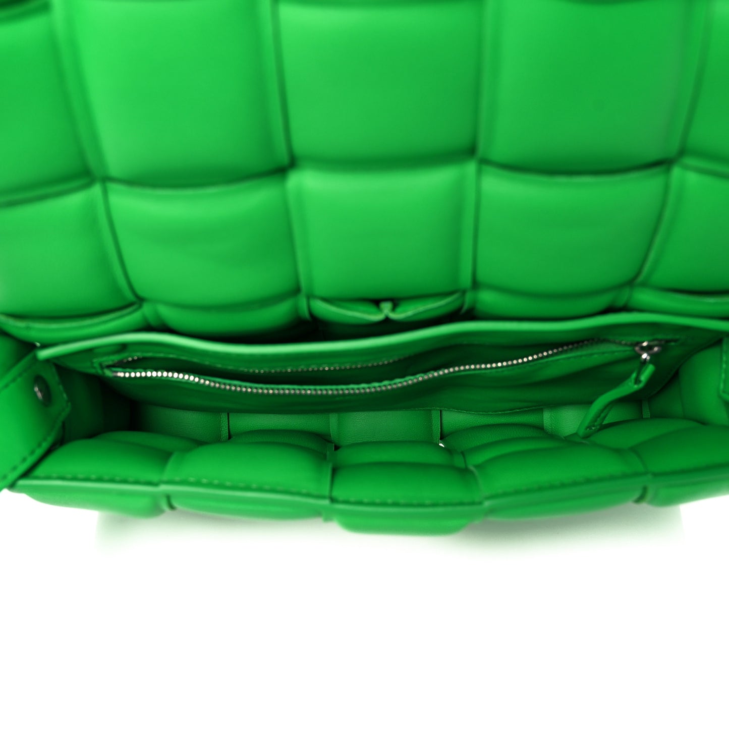 Nappa Maxi Intreccio Padded Cassette Crossbody Bag Parakeet