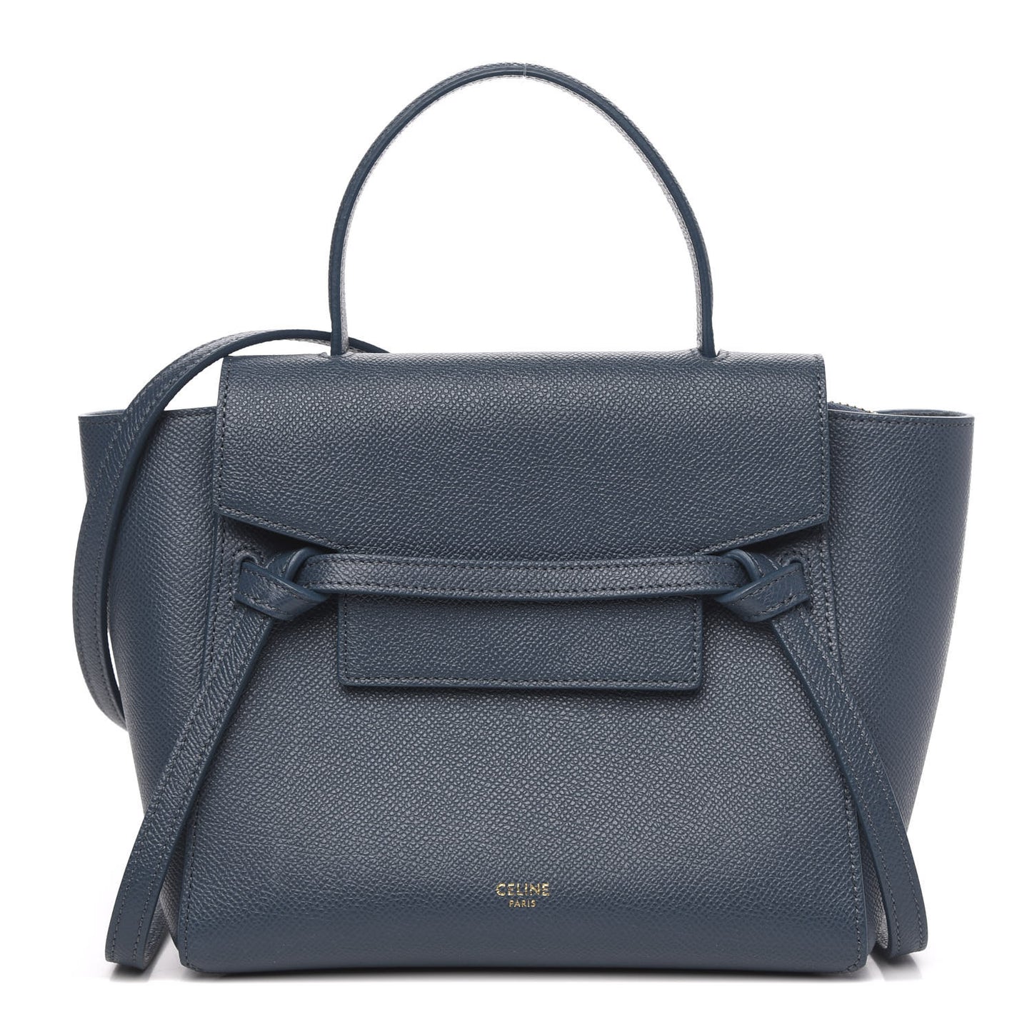 Baby Grained Calfskin Nano Belt Bag Abyss Blue