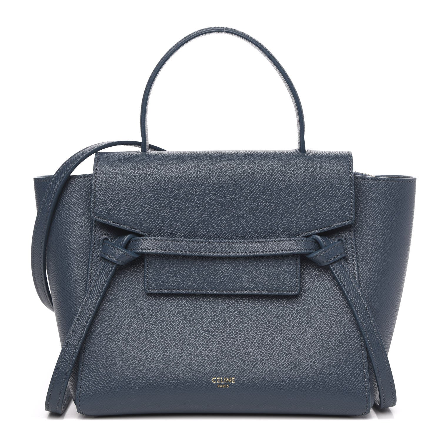 Celine Baby Grained Calfskin Nano Belt Bag Abyss Blue 1 of 10