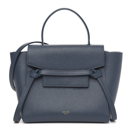 Celine Baby Grained Calfskin Nano Belt Bag Abyss Blue 1 of 10