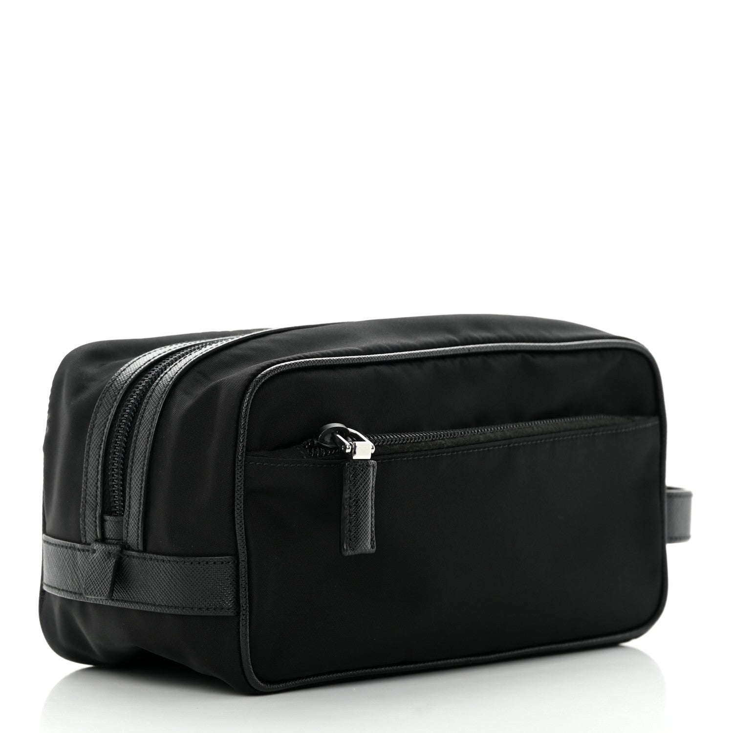 Prada Re-Nylon Saffiano Travel Pouch Black 3 of 12