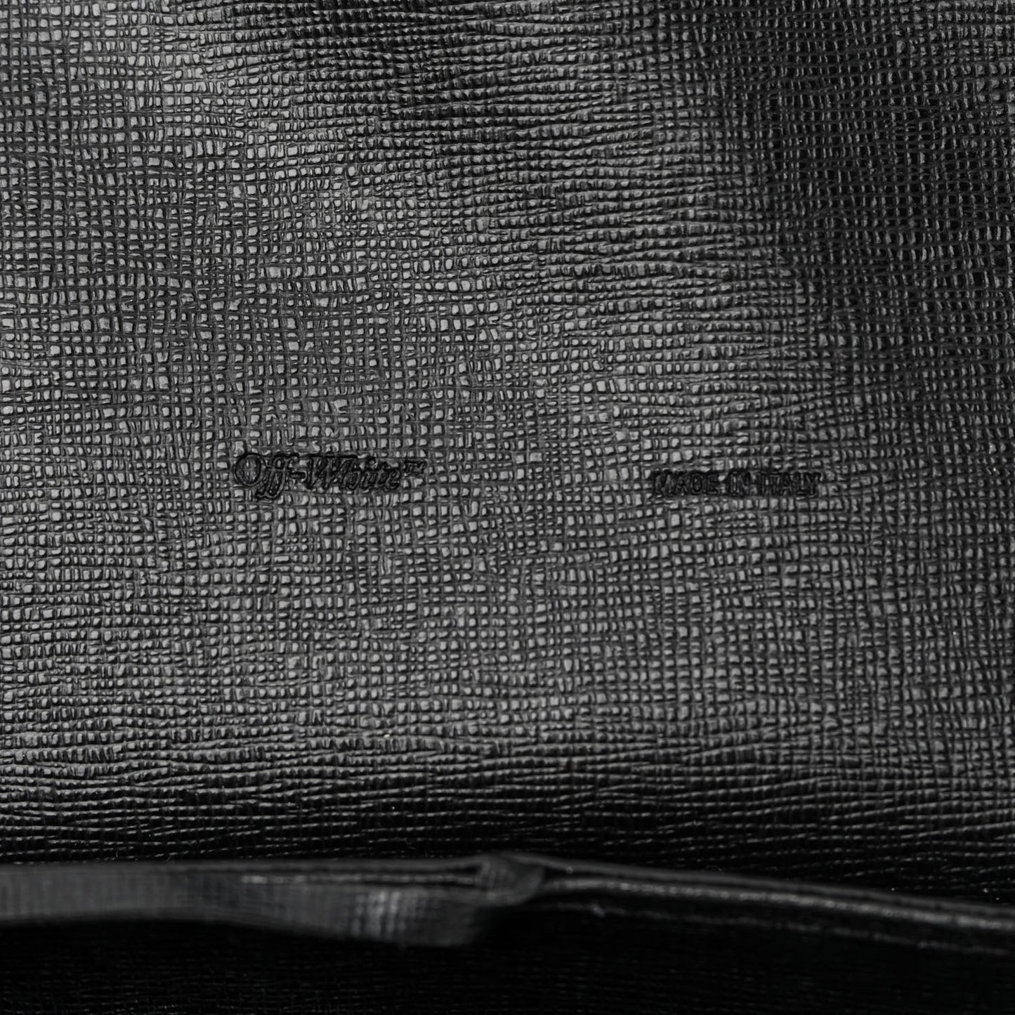 Saffiano Diag Backpack Black White