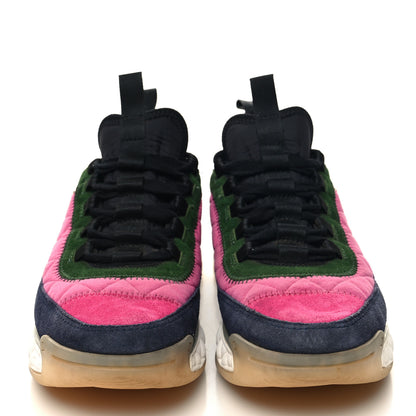 Chanel Velvet Calfskin Mixed Fibers CC Sneakers 39 Dark Pink Green 2 of 8