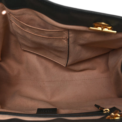 Gucci Guccissima Medium Padlock Tote Black 5 of 11