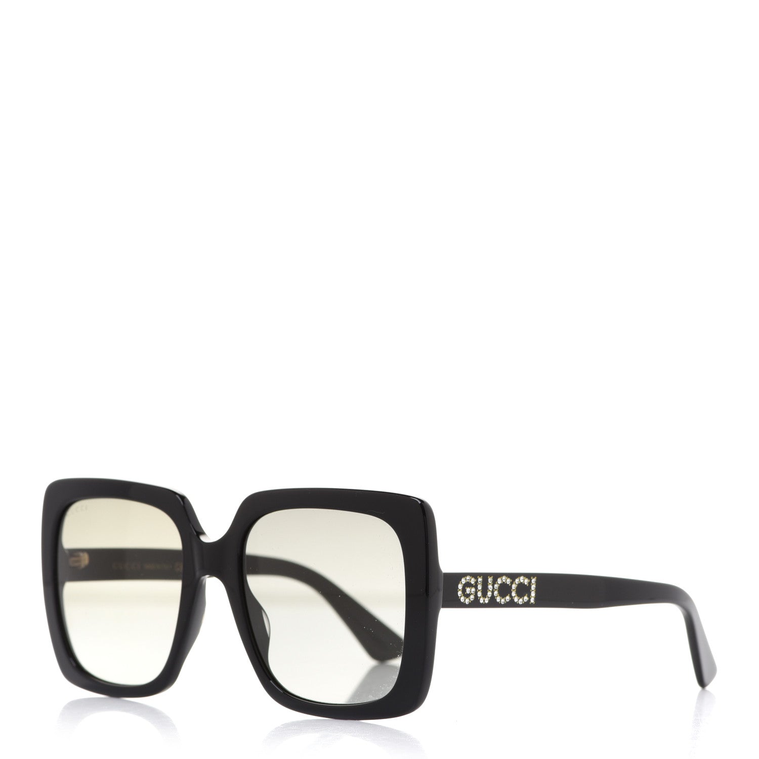 Gucci Crystal Square Frame GG Sunglasses GG0418S Black 1 of 8