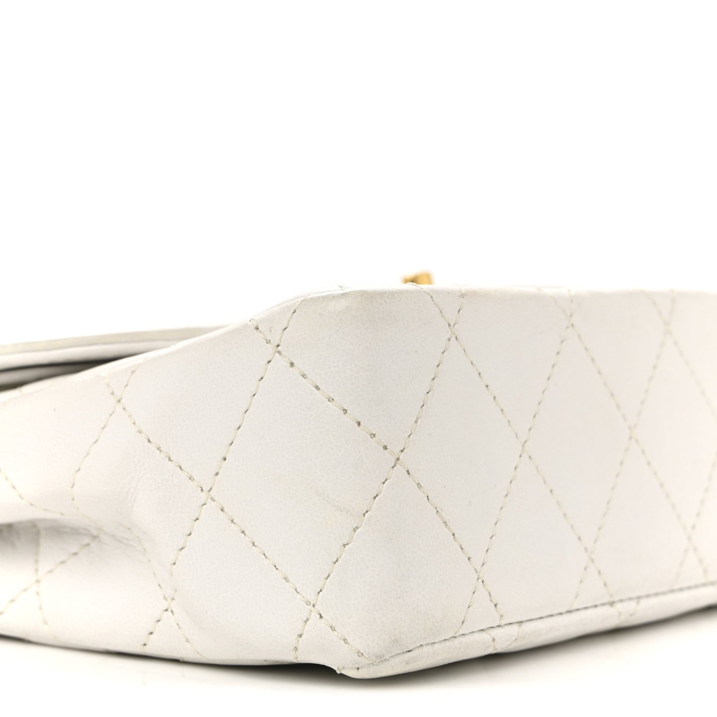 Lambskin Quilted Small Flap White