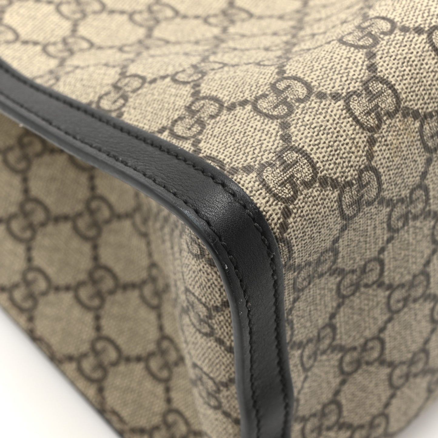 GG Supreme Monogram Medium Padlock Tote Black