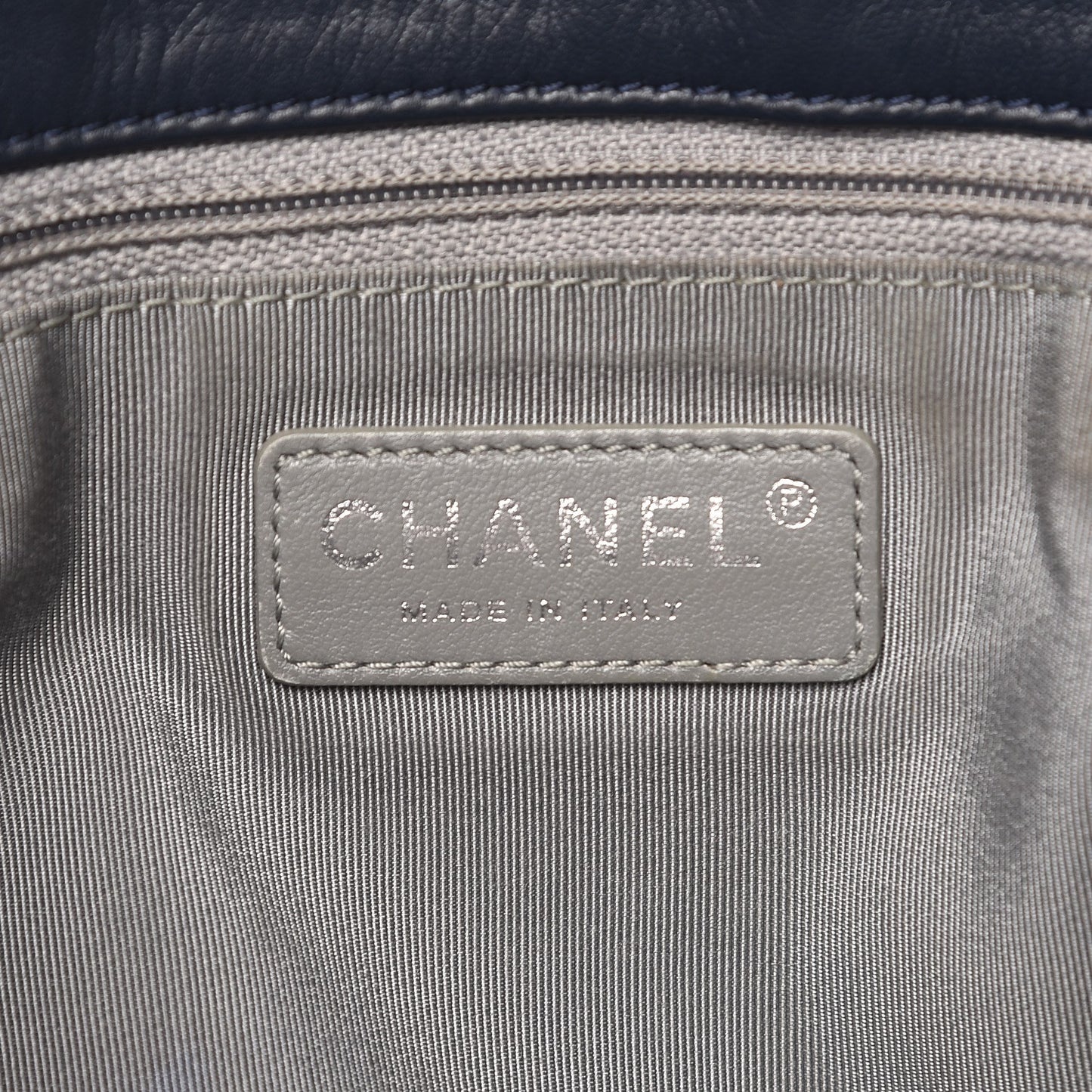 Calfskin Quilted Coco Pleats Flap Dark Navy Blue