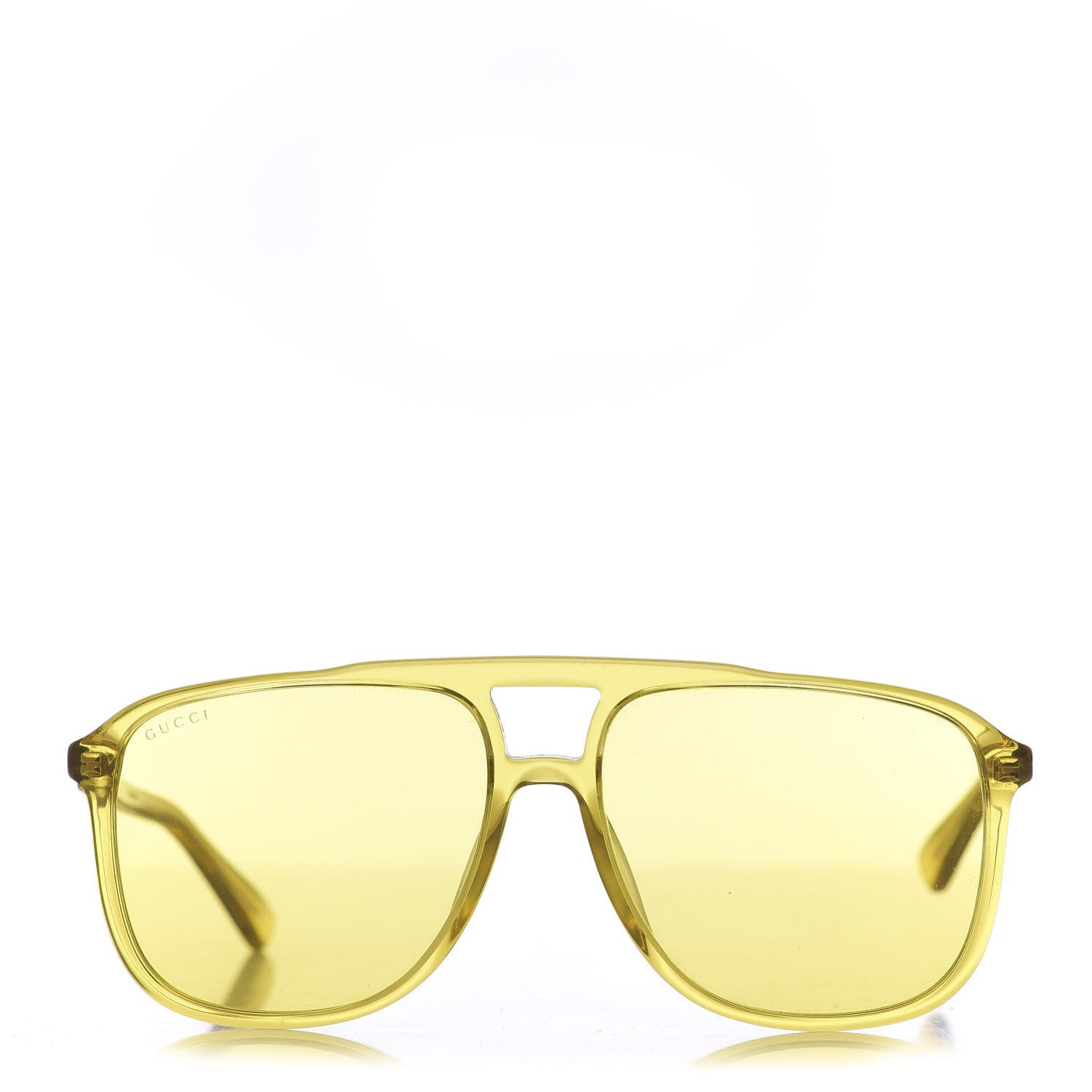 Gucci Squared Aviator Sunglasses GG0262S Yellow 2 of 7