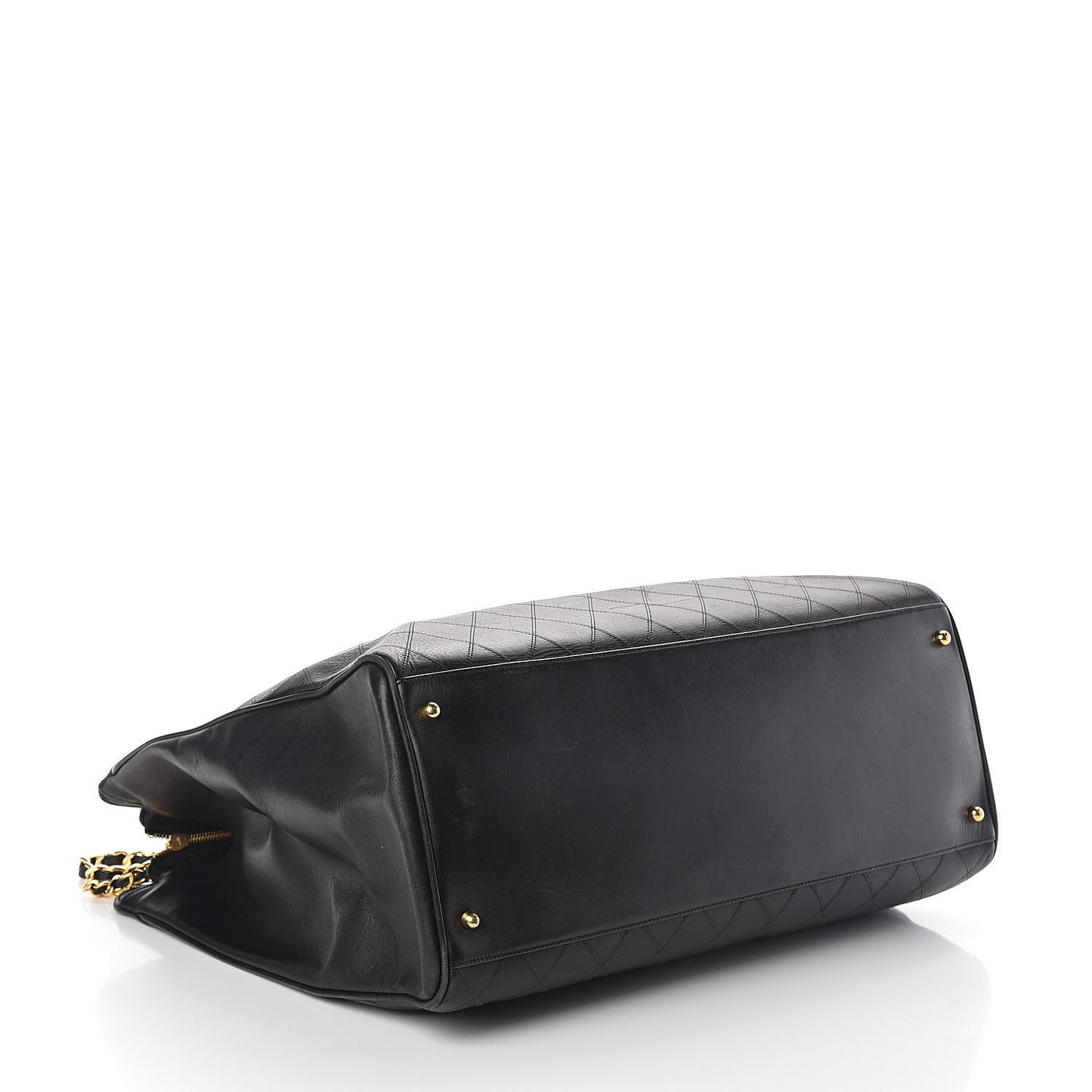Calfskin Stitched XL Weekender Black