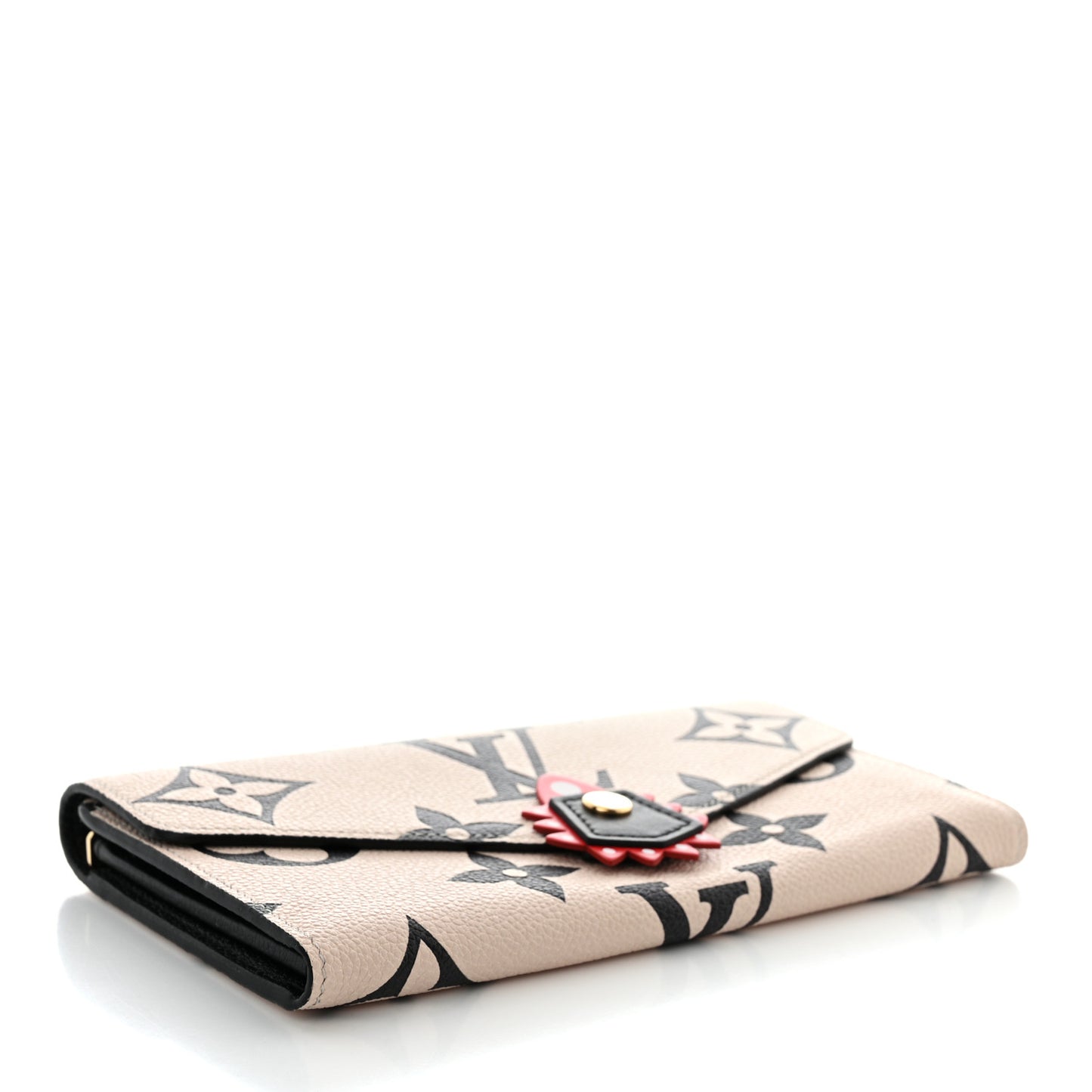 Empreinte Monogram Giant Crafty Sarah Wallet Creme Black
