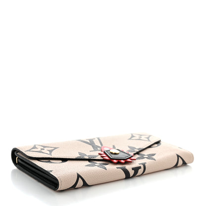 Louis Vuitton Empreinte Monogram Giant Crafty Sarah Wallet Creme Black 4 of 8