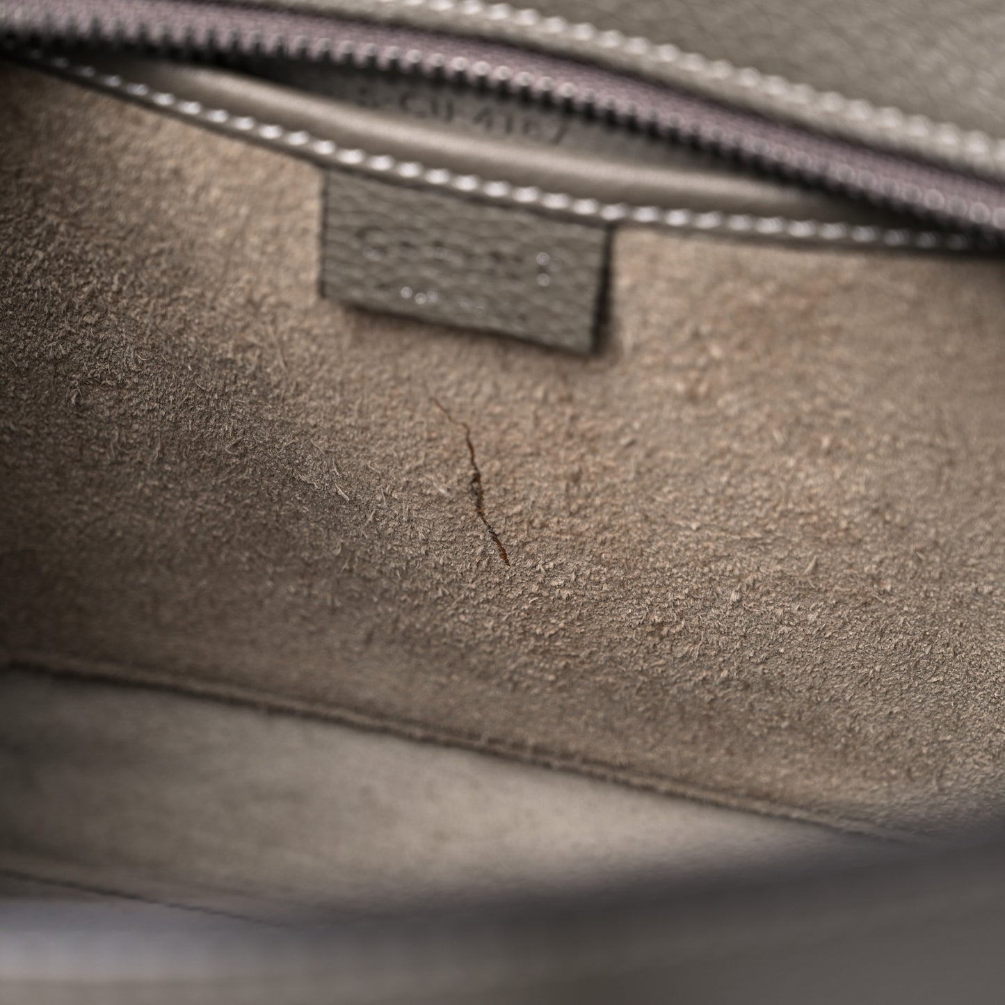 Drummed Calfskin Nano Luggage Souris