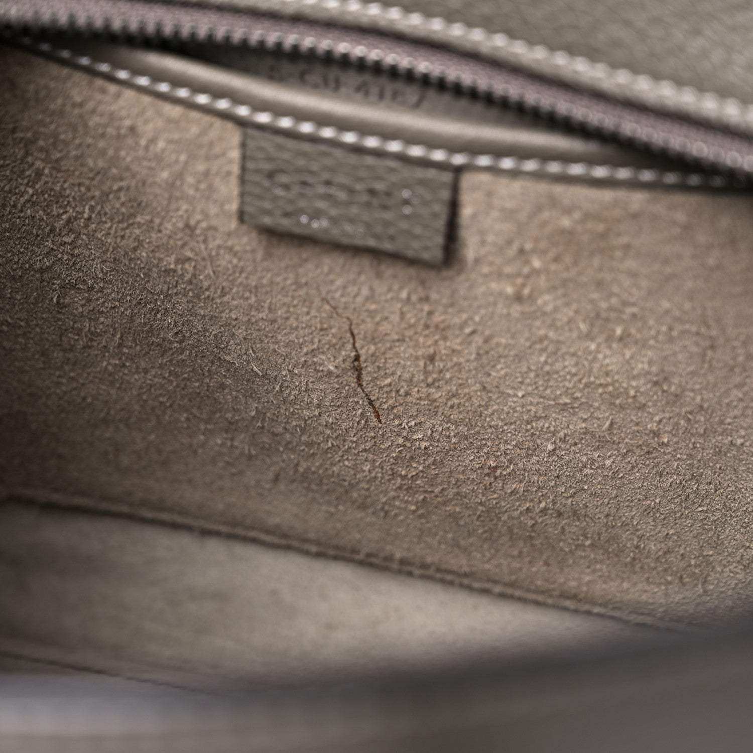 Celine Drummed Calfskin Nano Luggage Souris 12 of 18