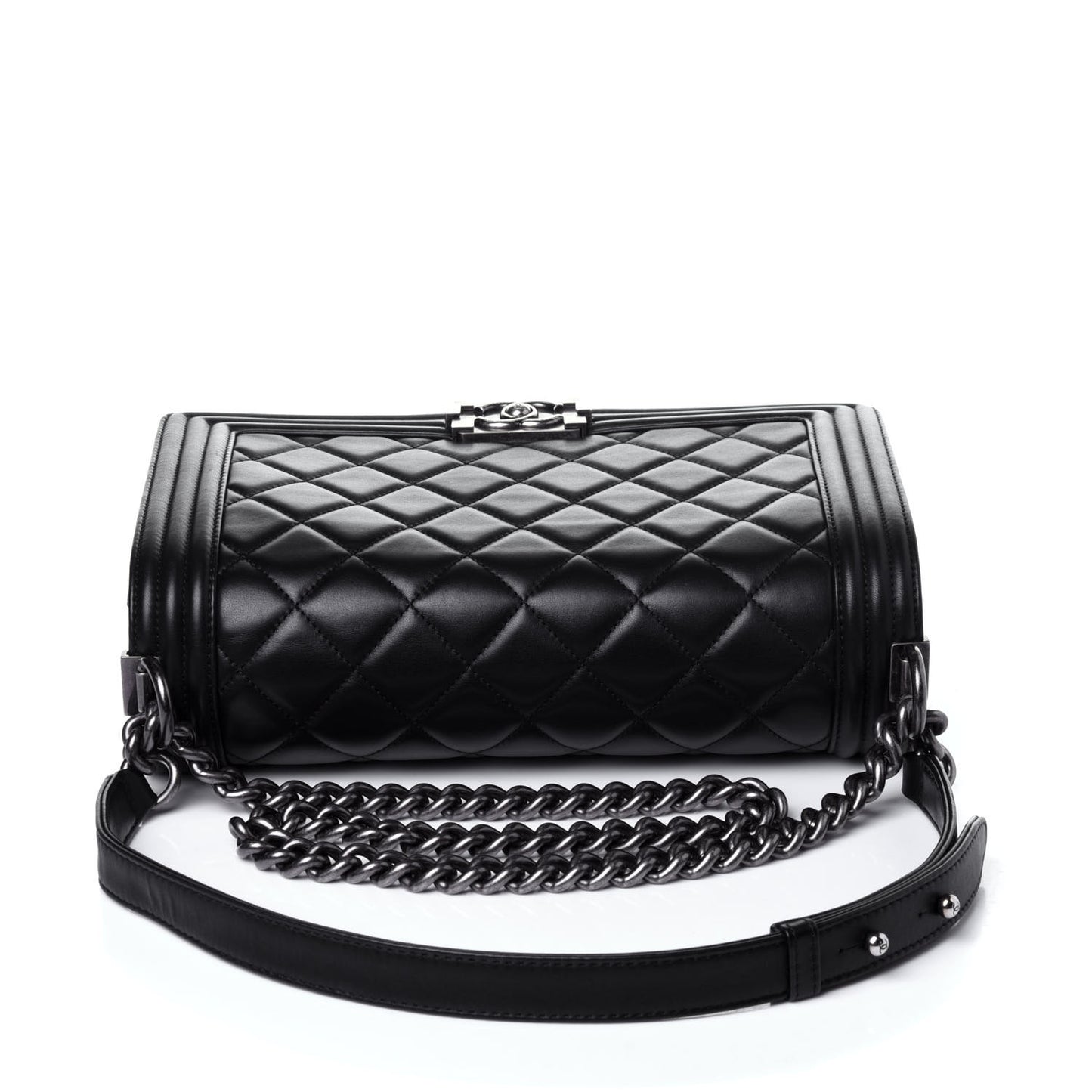 Calfskin Quilted New Medium Boy Flap Black
