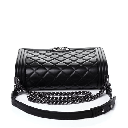 Chanel Calfskin Quilted New Medium Boy Flap Black 10 of 12