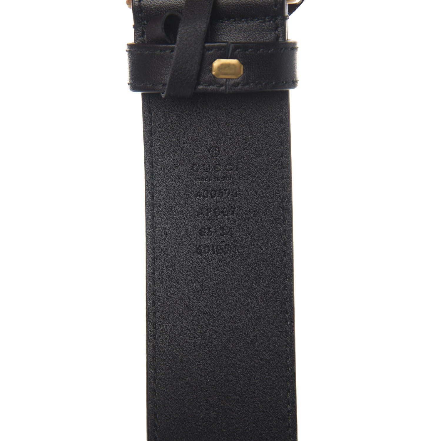Gucci Calfskin Double G 40mm Belt 85 34 Black 3 of 5