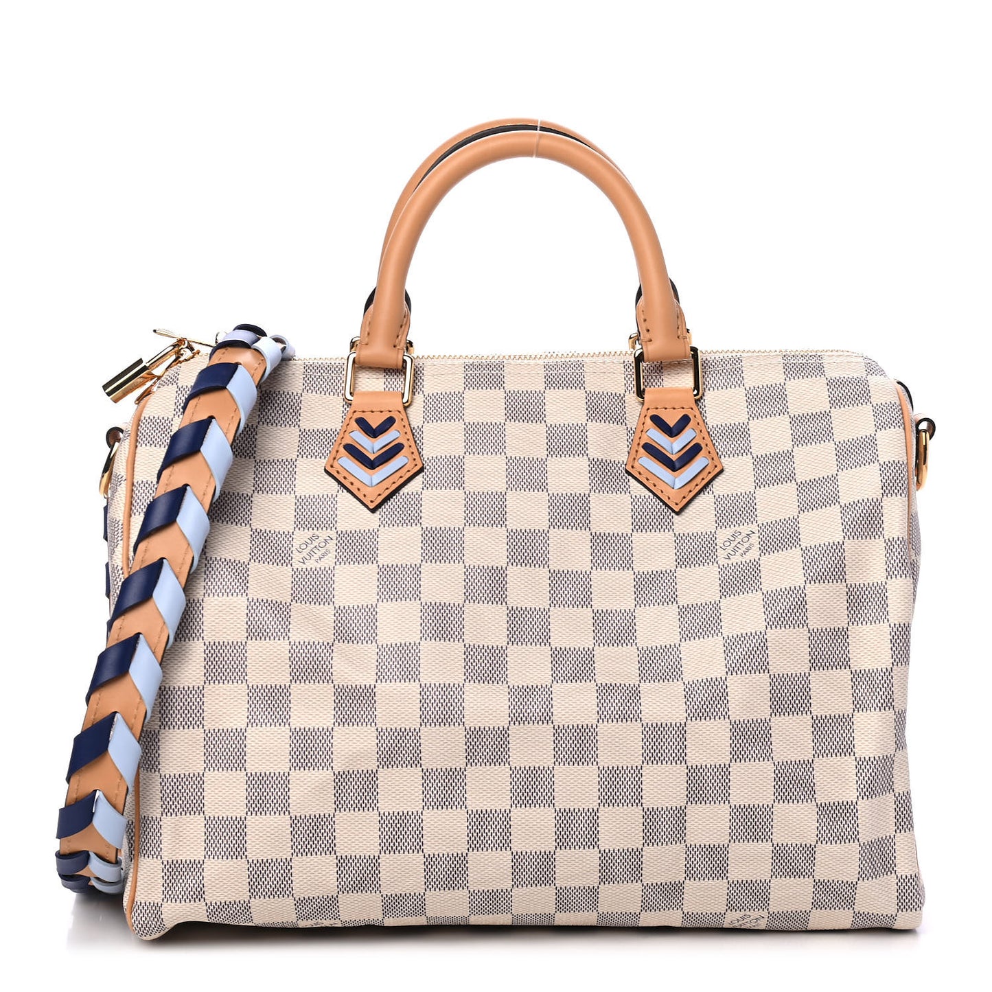 Damier Azur Braided Speedy Bandouliere 30 Blue