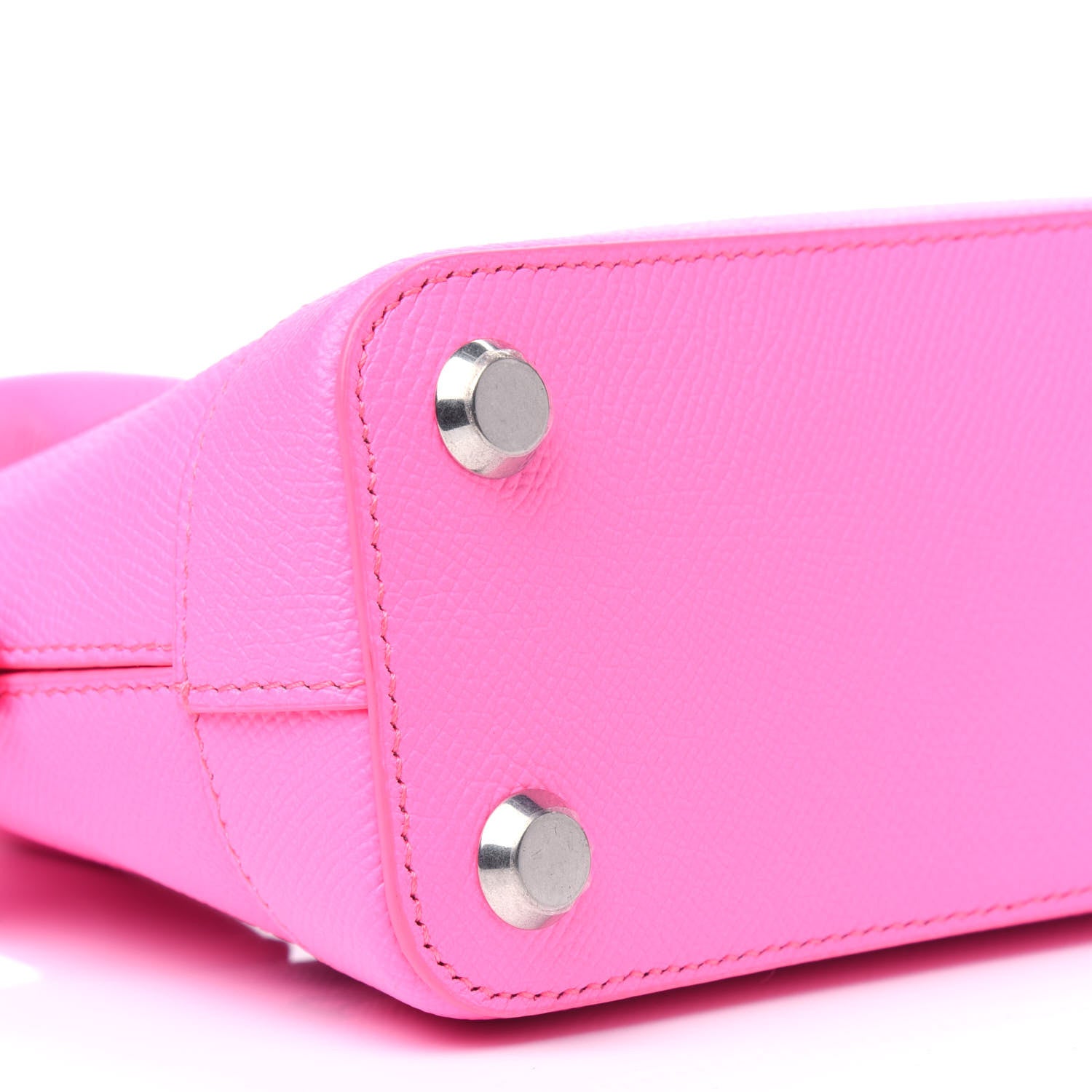 Balenciaga Signature Grained Calfskin Logo XXS Ville Top Handle Bag Acid Pink Black 9 of 12