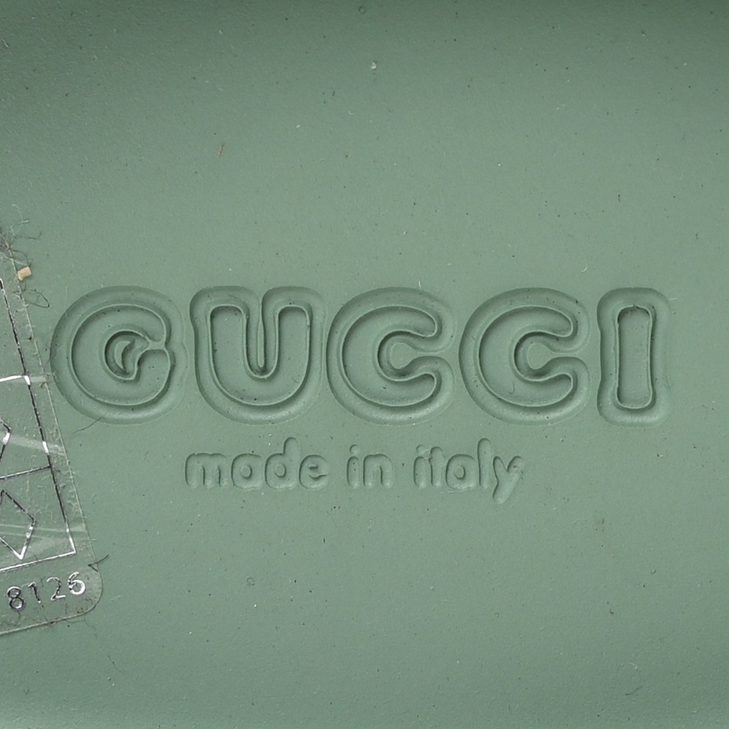 Rubber GG Monogram Perforated Elea Platform 55mm Lug Sole Sandals 40 Pacific Green