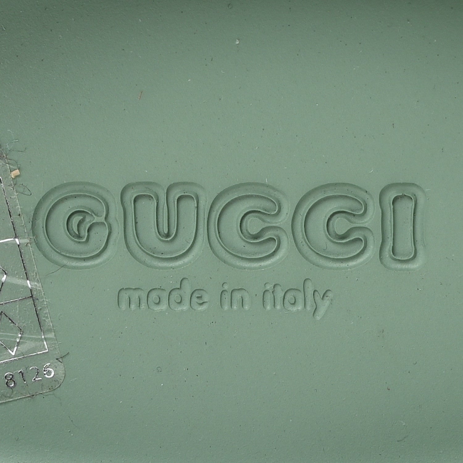 Gucci Rubber GG Monogram Perforated Elea Platform 55mm Lug Sole Sandals 40 Pacific Green 7 of 9