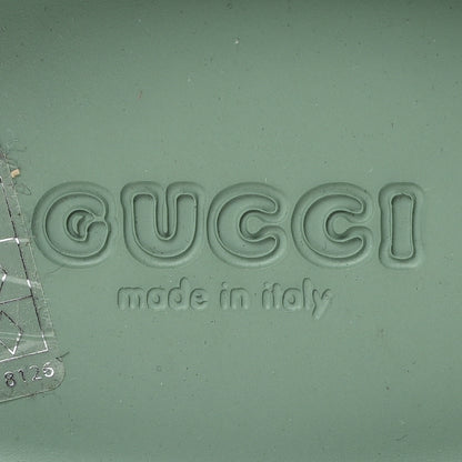 Gucci Rubber GG Monogram Perforated Elea Platform 55mm Lug Sole Sandals 40 Pacific Green 7 of 9
