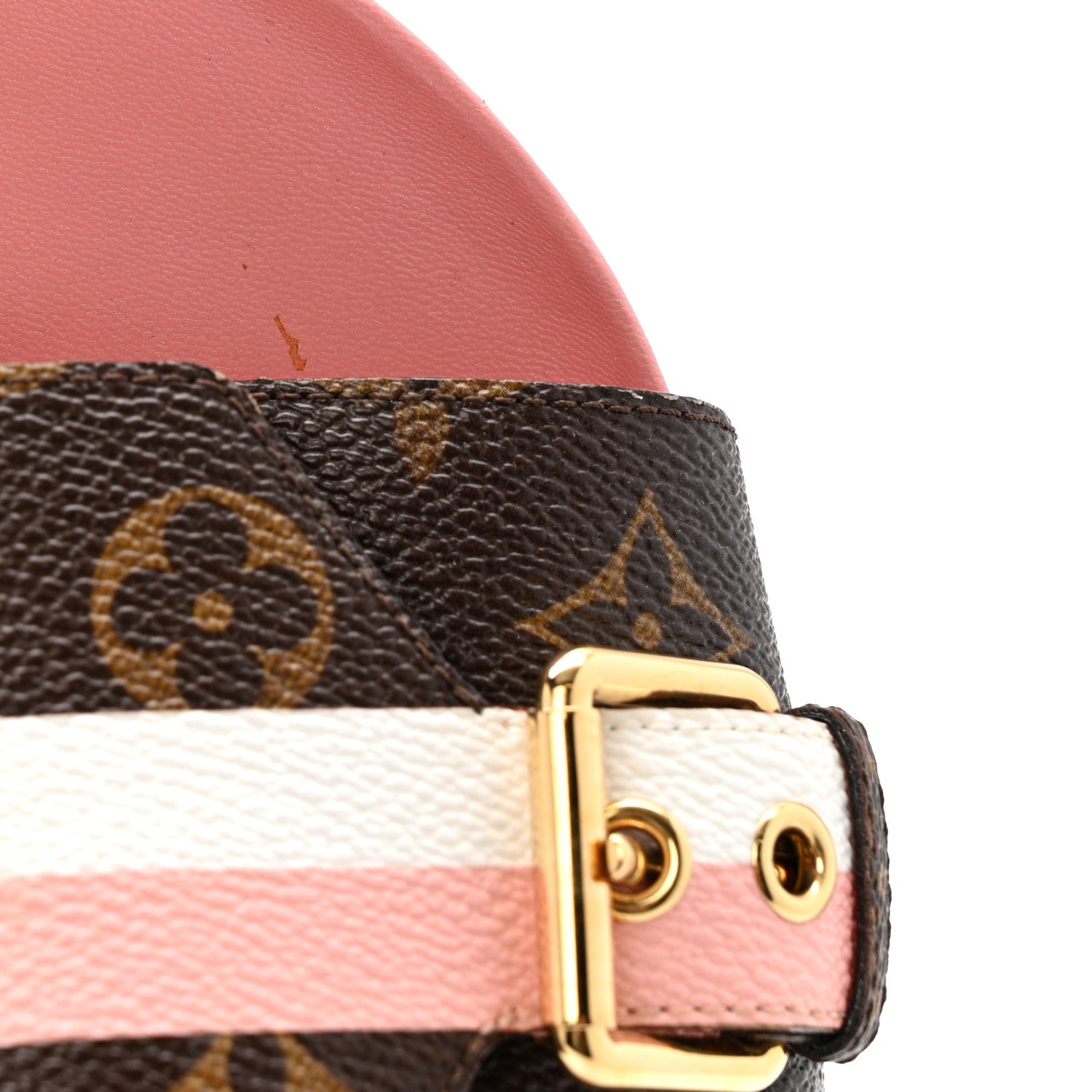 Louis Vuitton Patent Monogram Bom Dia Flat Mule 37 Rose White 6 of 11