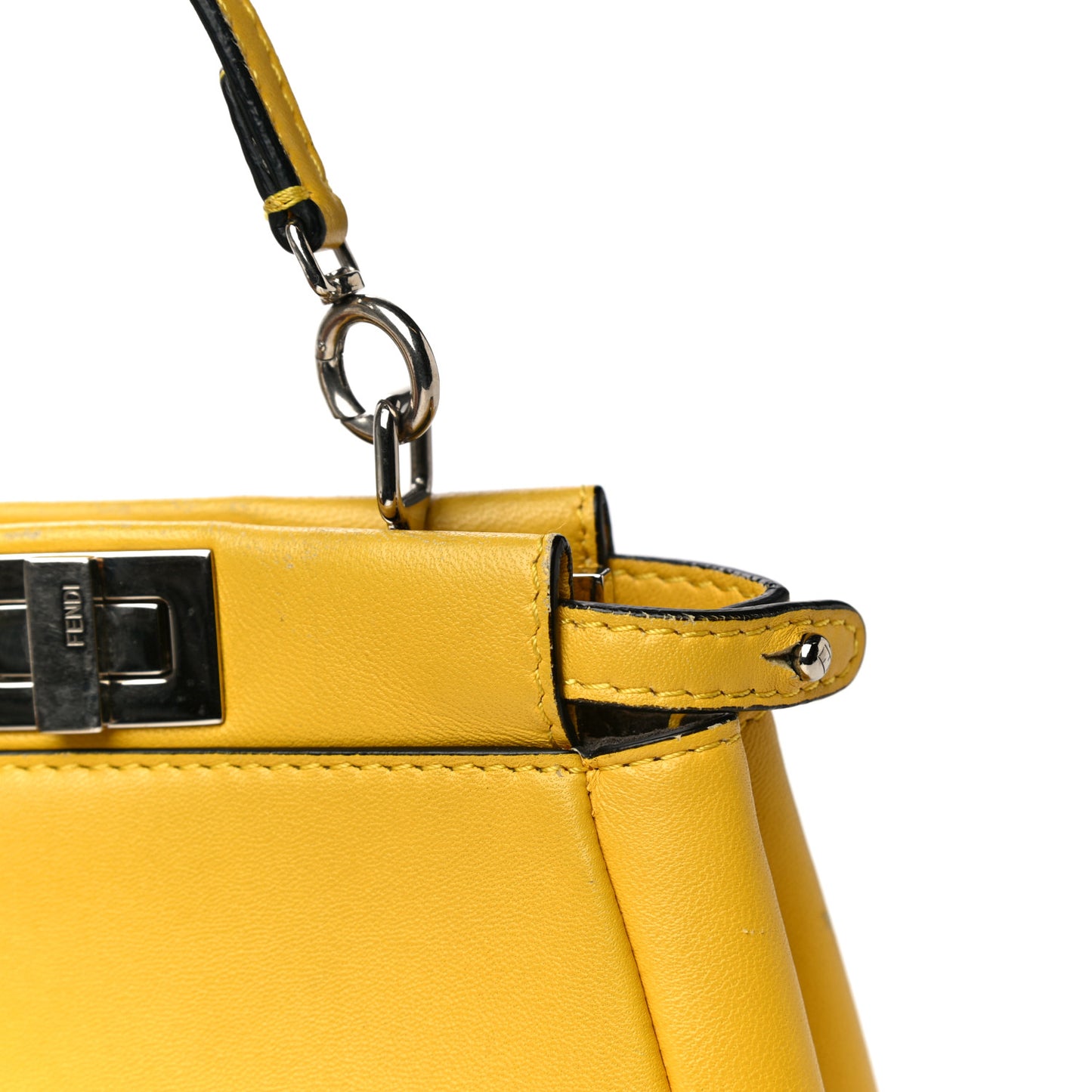 Shiny Nappa Micro Peekaboo Iconic Satchel Sunflower