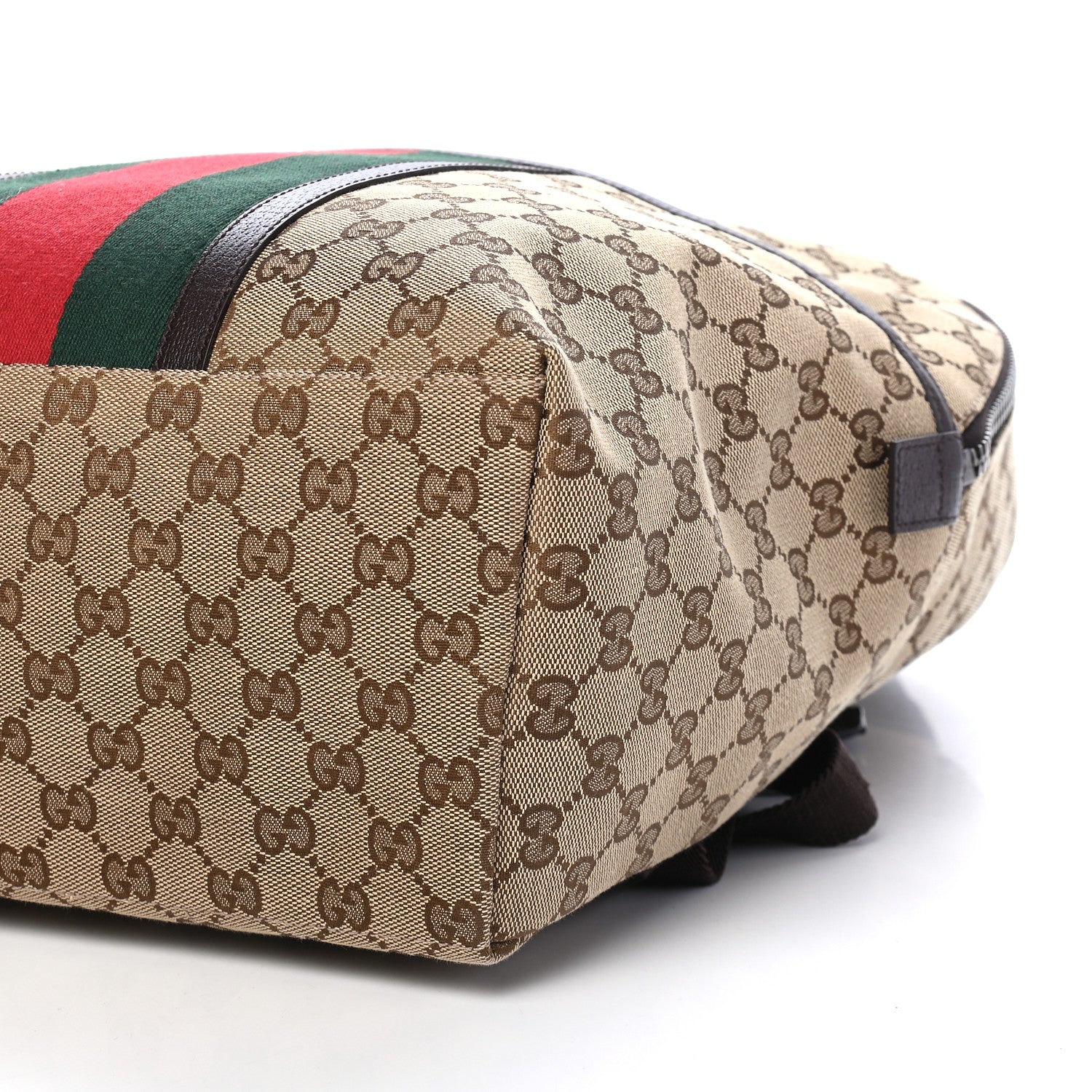 Gucci GG Monogram Web Medium Classic Backpack Brown 8 of 8