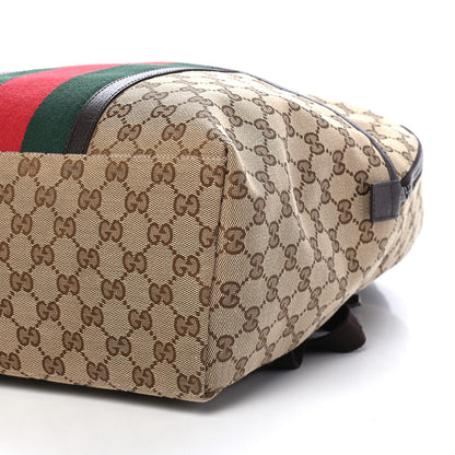 Gucci GG Monogram Web Medium Classic Backpack Brown 8 of 8