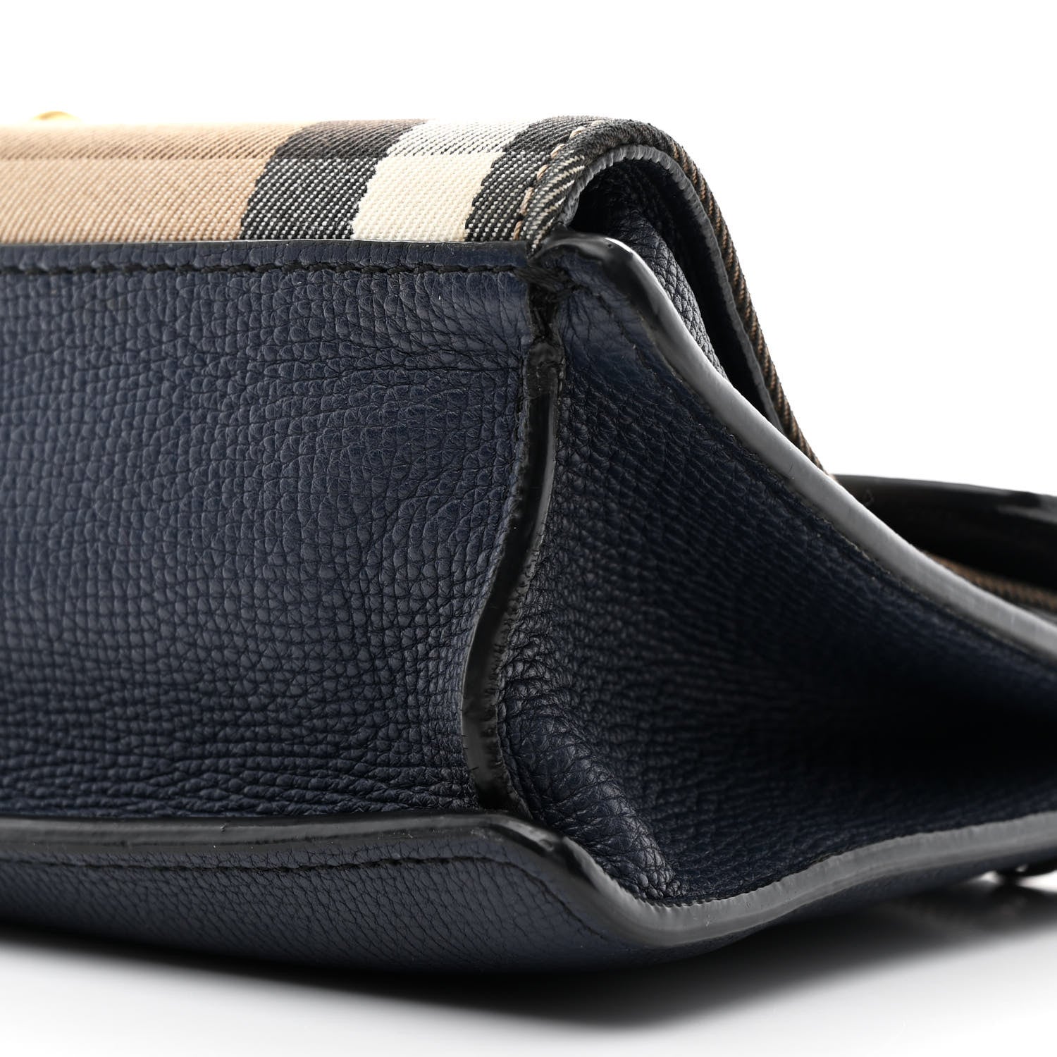 Burberry Derby Calfskin House Check Small Macken Crossbody Bag Ink Blue 10 of 10