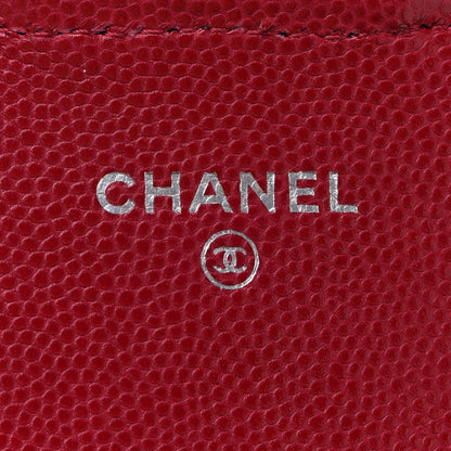 Chanel Caviar Quilted Medium Flap Wallet Dark Pink 6 of 11