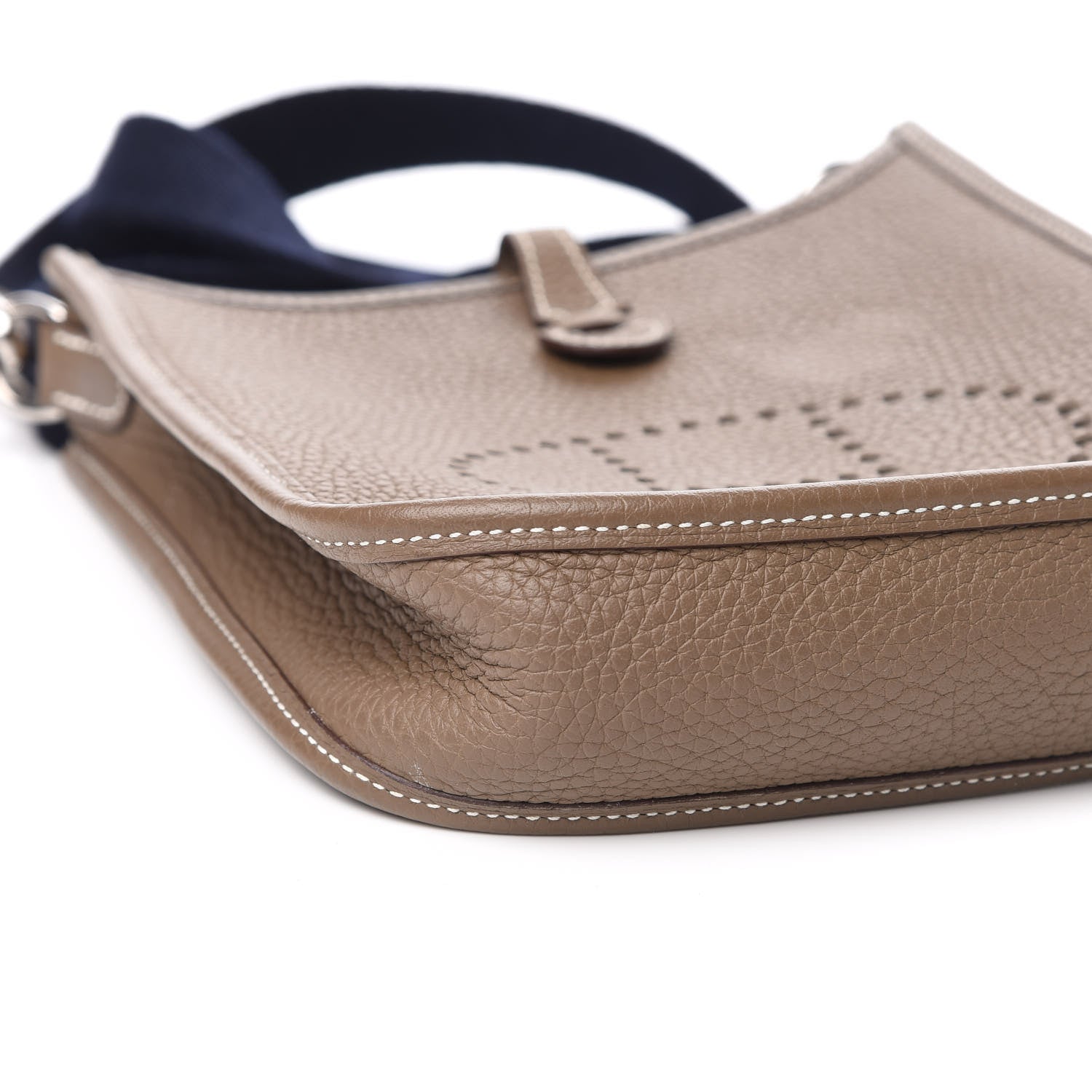 Hermes Taurillon Clemence Amazone Evelyne TPM Etoupe Bleu Indigo 8 of 11