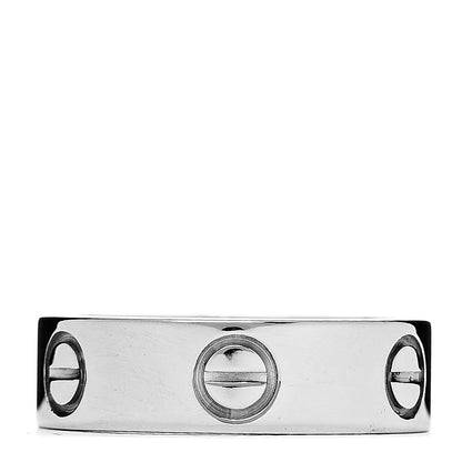 Cartier 18K White Gold 5.5mm LOVE Ring 50 5.25 1 of 4