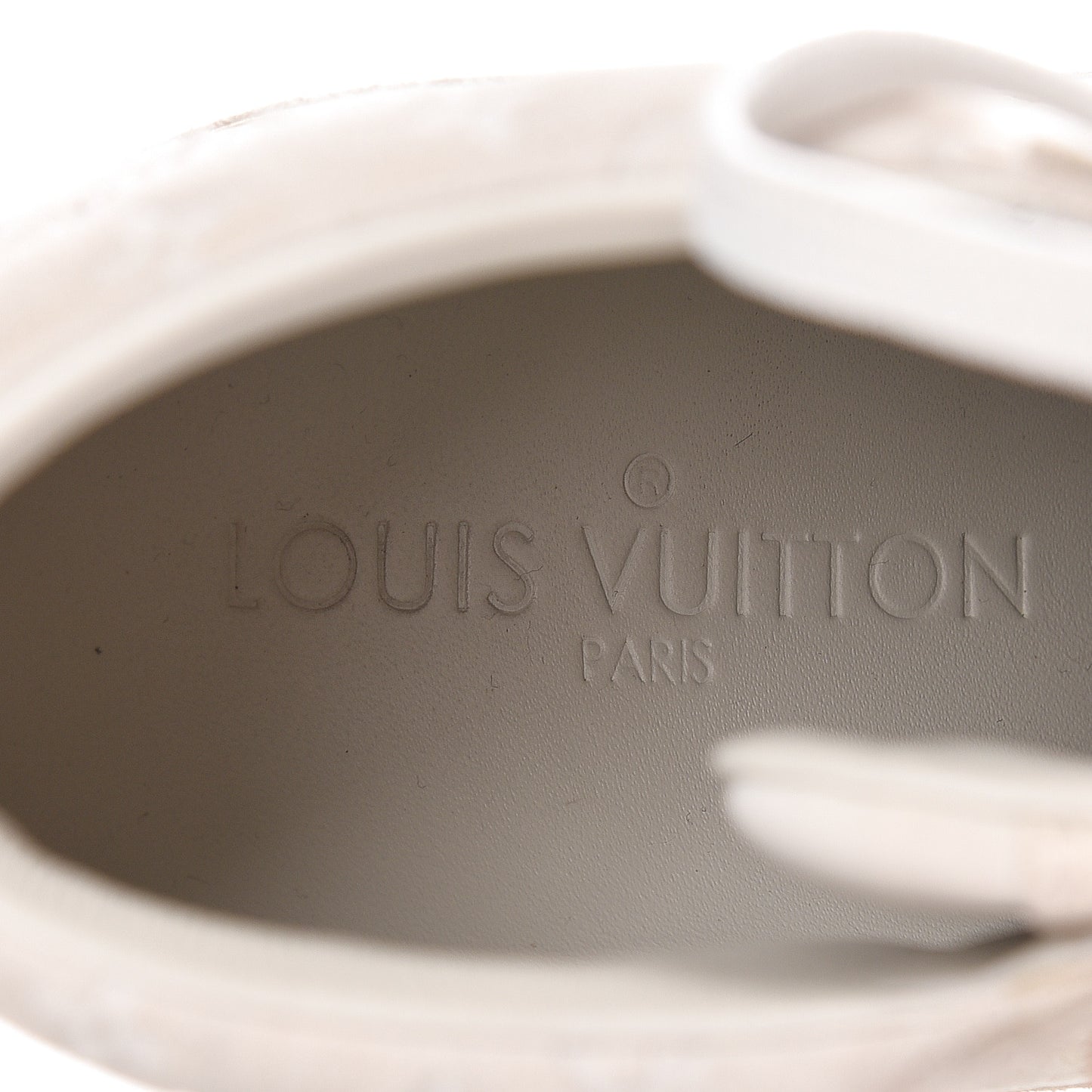 Calfskin Suede Monogram Cliff Top Wedge Sneakers 38 Ivory