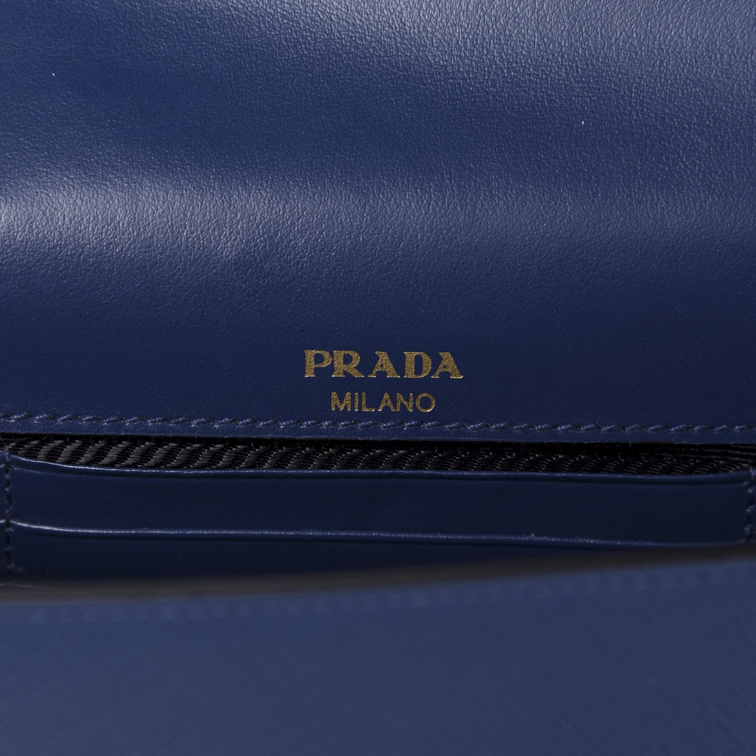 Prada Saffiano Soft Calf Chain Crossbody Bag Bluette 9 of 10