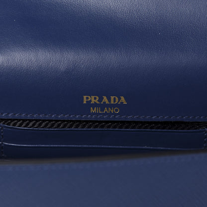 Prada Saffiano Soft Calf Chain Crossbody Bag Bluette 9 of 10