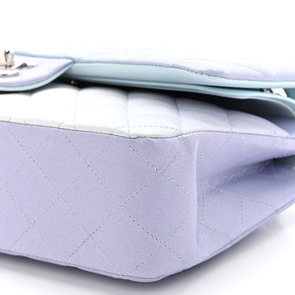 Chanel Perforated Lambskin Quilted Medium Double Flap Light Blue Light Purple White 10 of 10