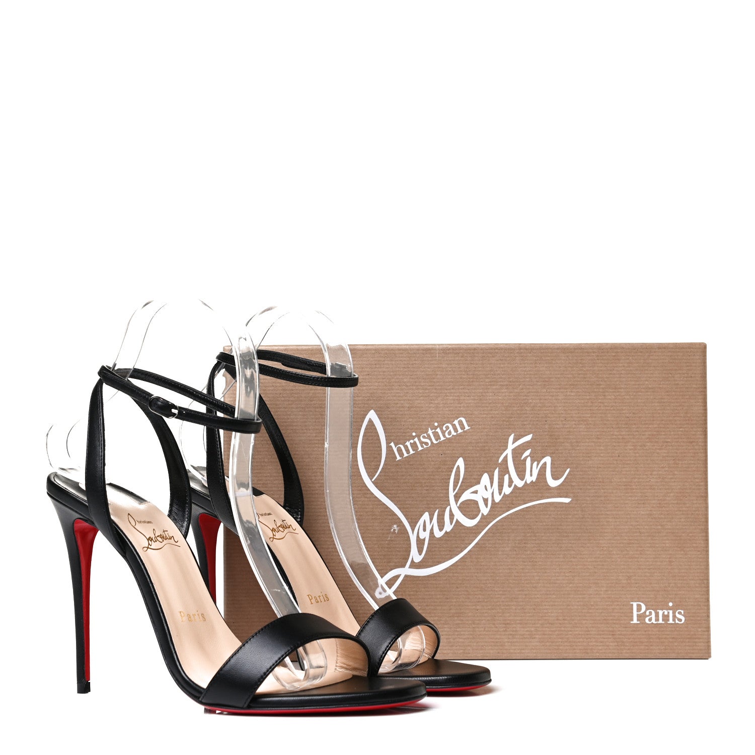 Christian Louboutin Nappa Loubi Girl 100 Sandals 38.5 Black 12 of 12