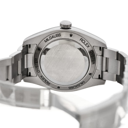 Rolex Stainless Steel 40mm Oyster Perpetual Milgauss Watch Bright Black 116400 4 of 5