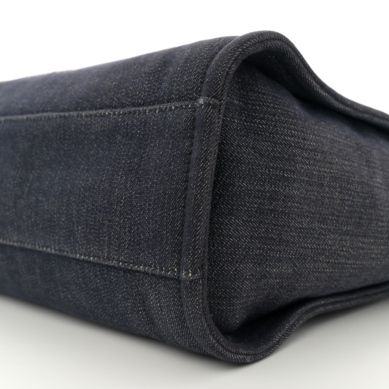 Chanel Denim Small Deauville Tote Dark Blue 10 of 10