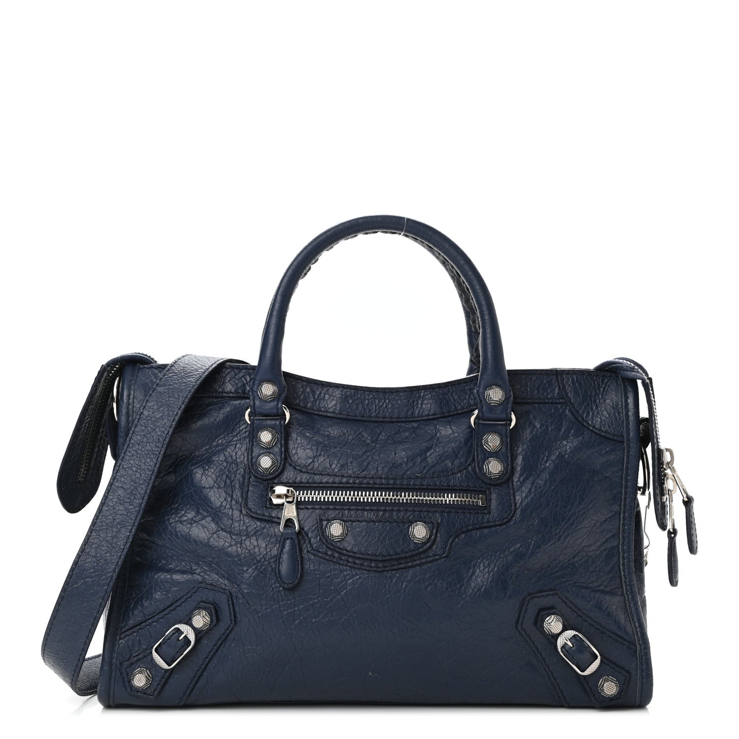 Balenciaga Agneau Giant 12 Silver Hardware S City Bleu Roi 1 of 10