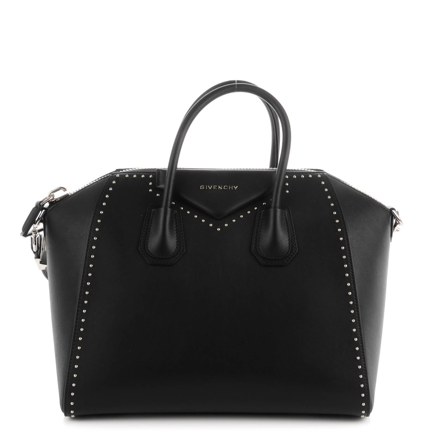 Givenchy Calfskin Medium Studded Antigona Black 1 of 7
