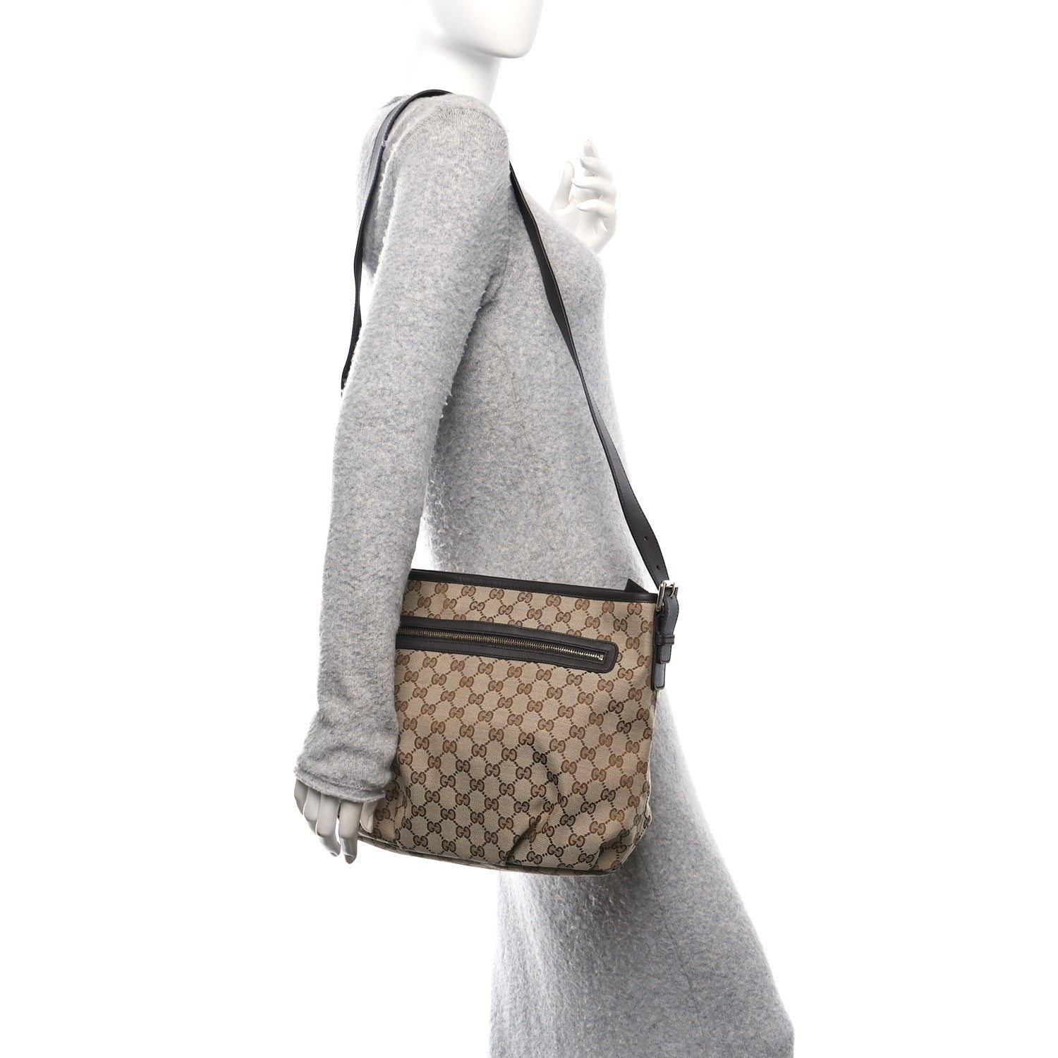 Gucci Monogram Messenger Bag Dark Brown 2 of 10