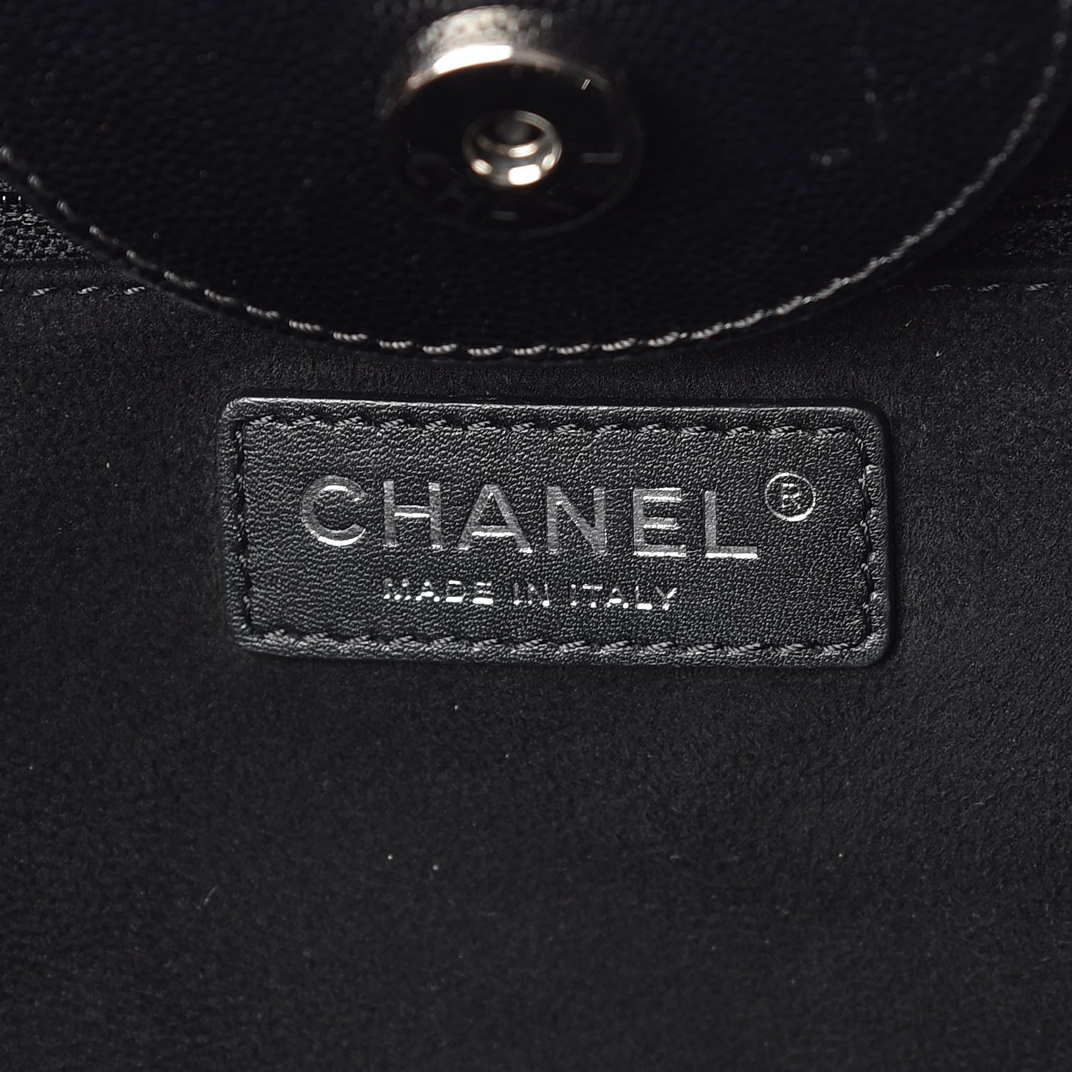 Chanel Caviar Small Studded Deauville Tote Black 7 of 11